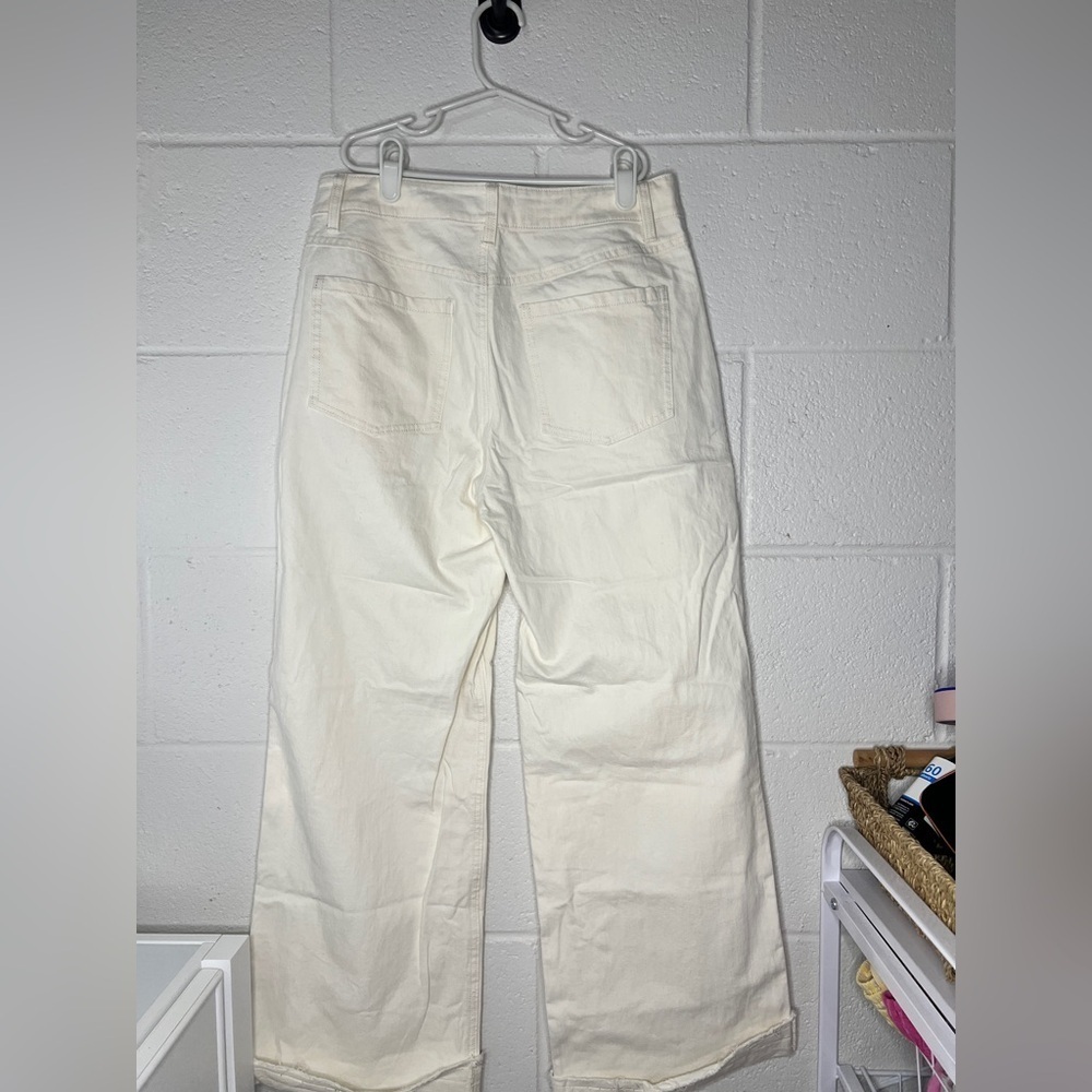Jenni Kayne women’s Plain Jean High rise cuffed wide leg size 2 - Picture 3 of 4